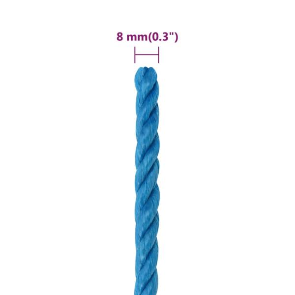 Arbeitsseil Blau 8 mm 25 m Polypropylen