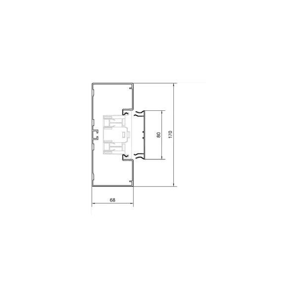 Hager BRA6517019016 Brüstungskanal-Unterteil 68x170mm, verkehrsweiß