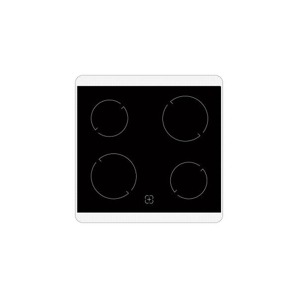 PKM BIC4 GKU-IX-2 Herdset mit Glaskeramikkochfeld, 60 cm breit, 54 L, Restwärmeanzeige, Gehäusekühlung, Edelstahl