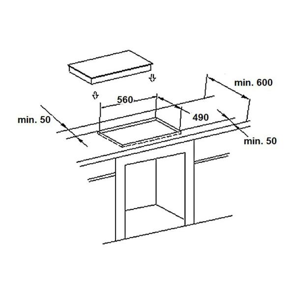 PKM BIC4 GKU-IX-2 Herdset mit Glaskeramikkochfeld, 60 cm breit, 54 L, Restwärmeanzeige, Gehäusekühlung, Edelstahl