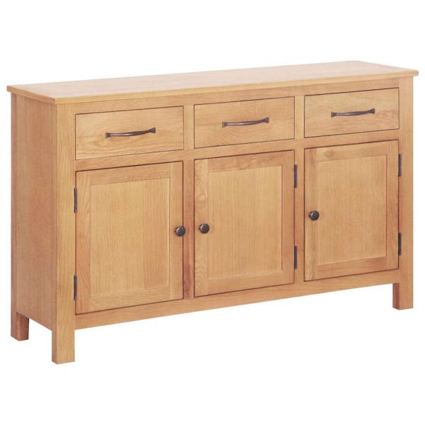 ARDEBO.de - Sideboard Braun 112 x 33,5 x 70 cm Massivholz Eiche