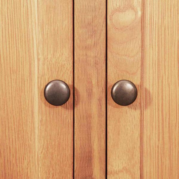 Sideboard Braun 112 x 33,5 x 70 cm Massivholz Eiche