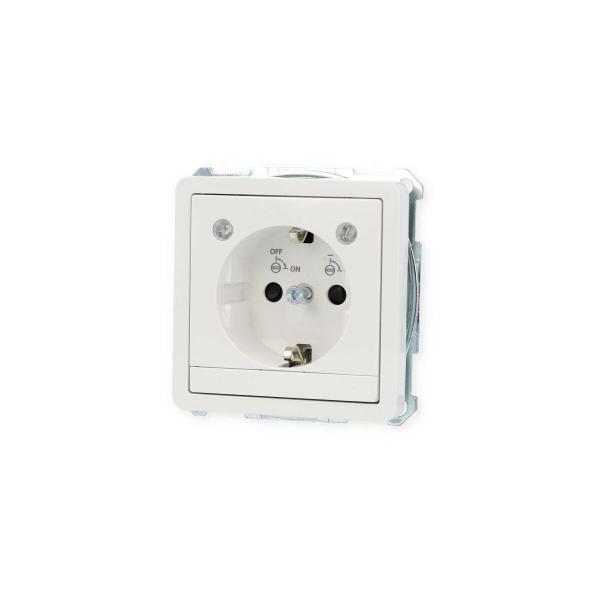ARDEBO.de Elso 225304 Steckdose LED-Licht erhöhtem Berührungsschutz 16A Steckklemme, Fashion, reinweiß