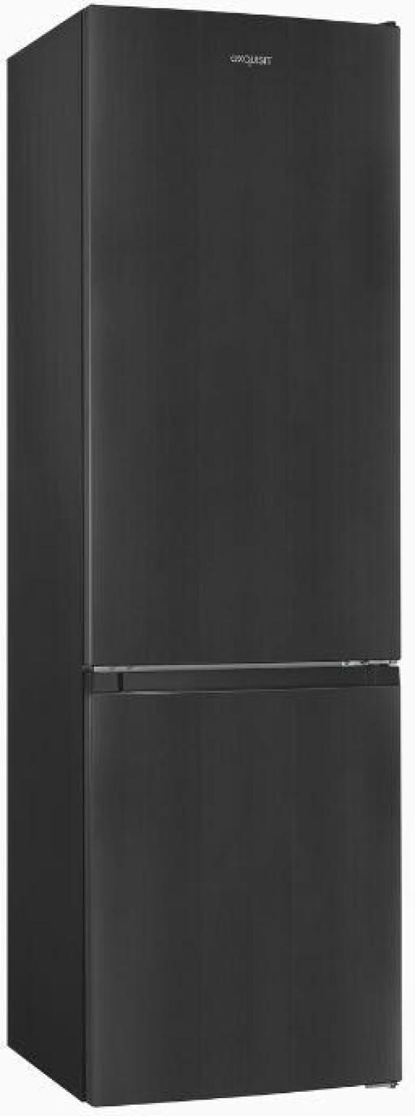 Exquisit KGC265-70-040D Stand Kühl-Gefrierkombination, 54,5 cm breit, 262 L, LED-Beleuchtung, inoxlook-az