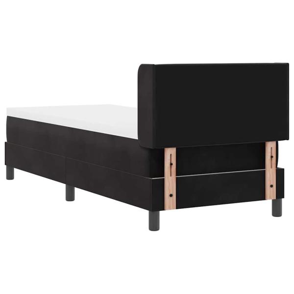 Boxspringbett mit Matratze Schwarz 100x200 cm Velvet Schwarz