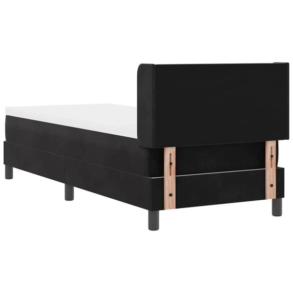 Boxspringbett mit Kopfteil Schwarz 200 x 80 cm Samt