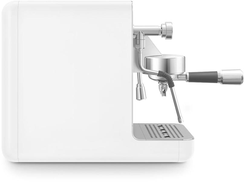 Smeg EMC02WHMEU Espresso-Kaffeemaschine Minipro, 1700 W, Dreifacher Thermoblock, LCD-Display, Timer Bezugszeit, Siebträger Ø58 mm, weiß