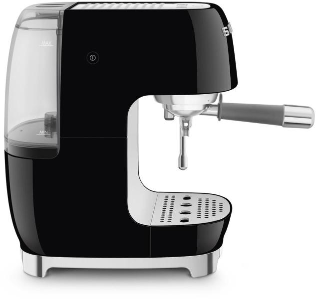 Smeg ECF03BLEU 50"s Style Premium-Siebträger-Espressomaschine, 1.650 W, 15 bar, Thermoblock-Heizsystem, Cappuccino-Dampffunktion, Cold Brew Funktion, 1,4 l Wassertank, schwarz