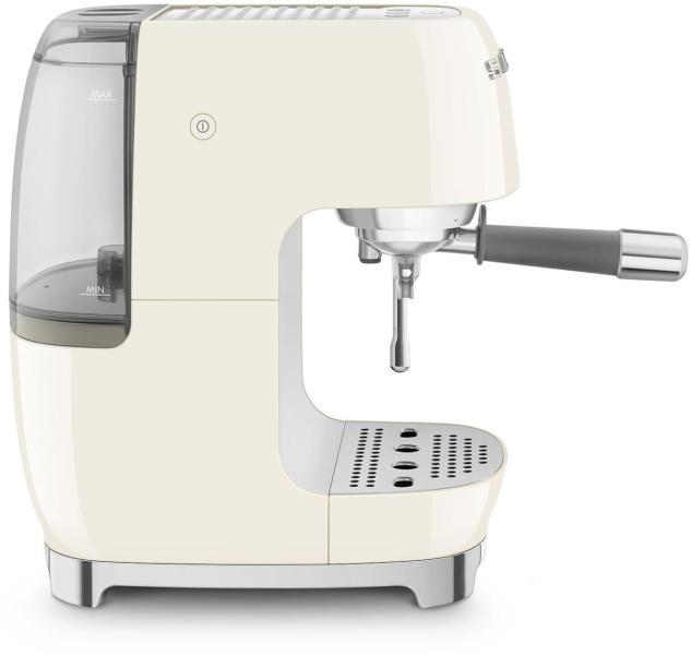Smeg ECF03CREU 50"s Style Premium-Siebträger-Espressomaschine, 1.650 W, 15 bar, Thermoblock-Heizsystem, Cappuccino-Dampffunktion, Cold Brew Funktion, 1,4 l Wassertank, Creme