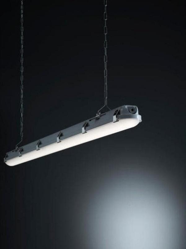 Brumberg HUMID ONE PRO LED-Feuchtraum-Wannenleuchte, 38W, 4900lm, 4000K, IP65, IK08, DALI dimmbar, 1190mm, grau (78114114)