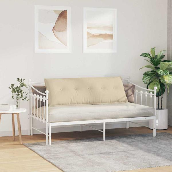 Rücken Kissen Creme 140 x 19 x 50 cm Stoff