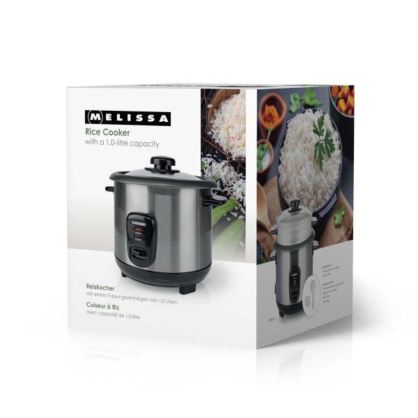 ARDEBO.de - Reiskocher | 1,0 l | 400 W | Antihaftbeschichtung | Abnehmbare Schüssel | Dampfgareinsatz | Warmhaltefunktion | Automatische Abschaltung