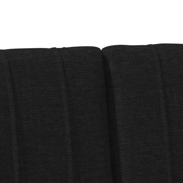 Gepolstertes Kopfteil Schwarz 150 cm Massives Kiefernholz