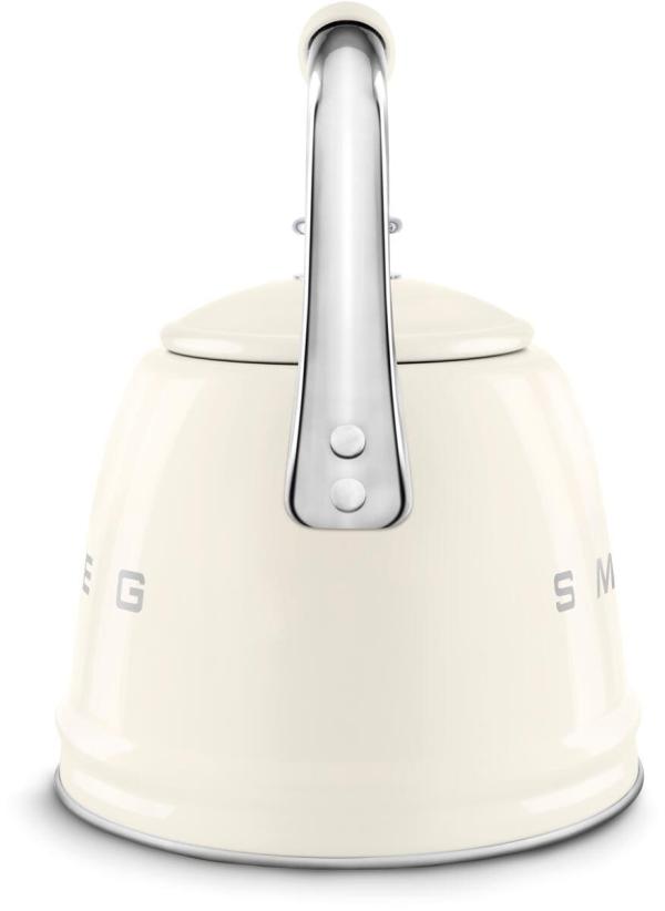 Smeg WKF01CR 50"s Style, Wasserkessel, 2,3 l Fassungsvermögen, für alle Herdarten inkl. Induktion, autom. öffnende Pfeife, leicht aufklappbarer Ausguss, creme