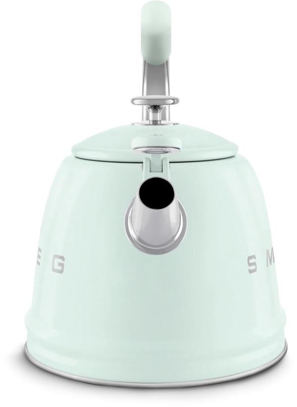 Smeg WKF01PG 50"s Style, Wasserkessel, 2,3 l Fassungsvermögen, für alle Herdarten inkl. Induktion, autom. öffnende Pfeife, leicht aufklappbarer Ausguss, pastellgrün