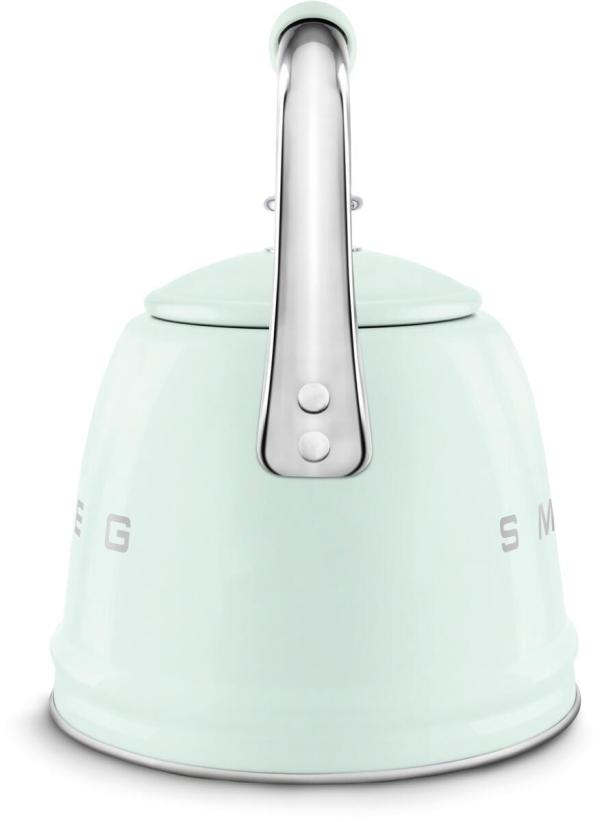 Smeg WKF01PG 50"s Style, Wasserkessel, 2,3 l Fassungsvermögen, für alle Herdarten inkl. Induktion, autom. öffnende Pfeife, leicht aufklappbarer Ausguss, pastellgrün