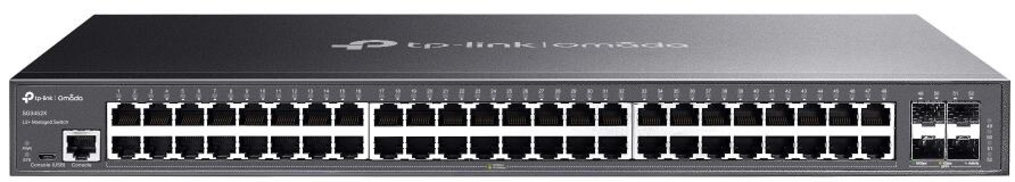 ARDEBO.de TP-Link Omada 48-Port Gigabit L2+ Managed Switch with 4 10GE SFP+ Slots (SG3452X)