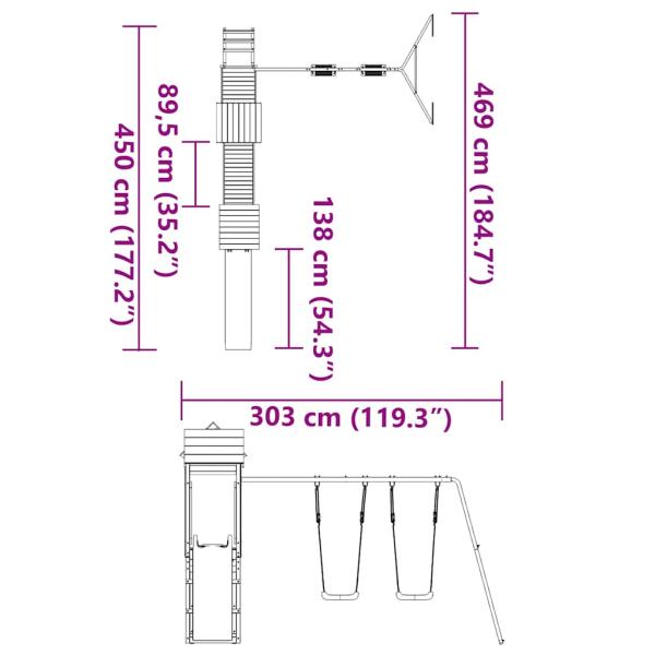 Spielturm Imprägniertes Kiefernholz