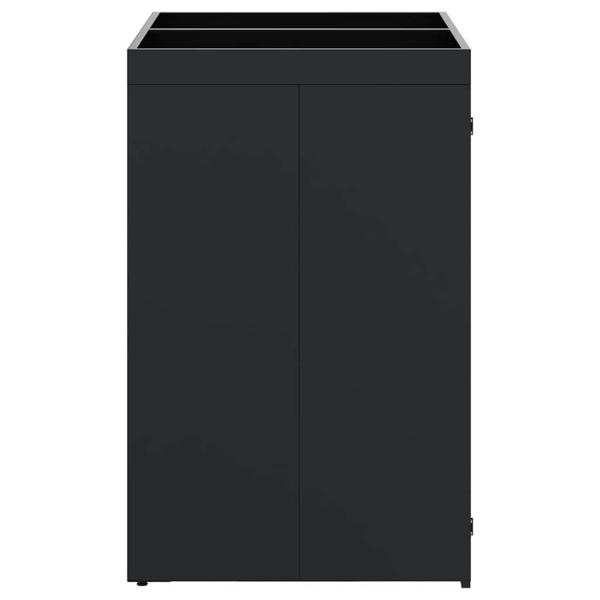 Wagenmüllbehälter für 2 Behälter Schwarz 136 x 77,5 x 121,5 cm