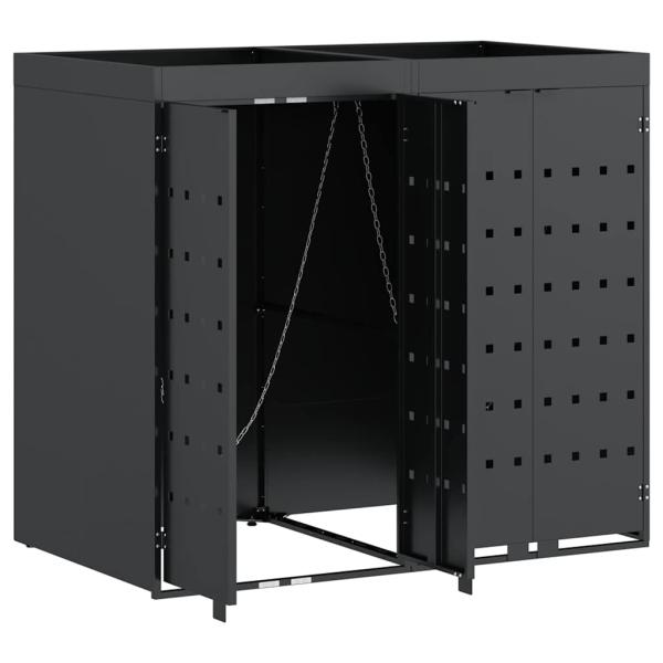 Wagenmüllbehälter für 2 Behälter Anthrazit