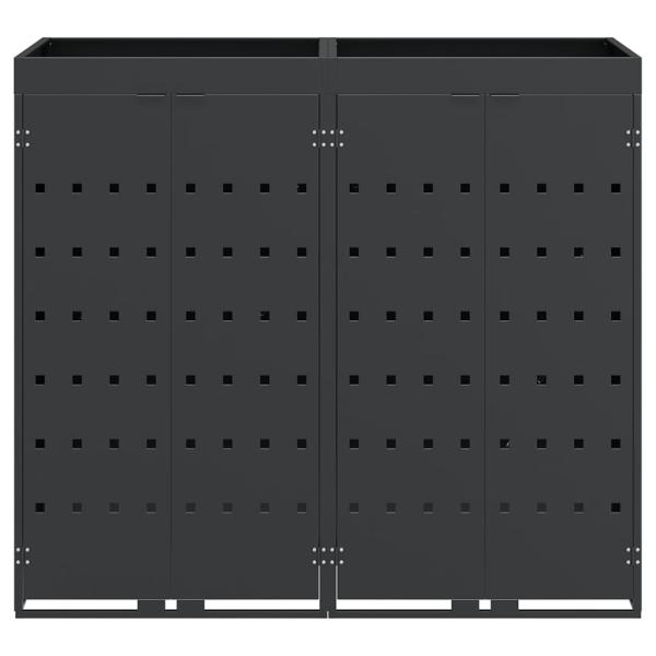 Wagenmüllbehälter für 2 Behälter Anthrazit