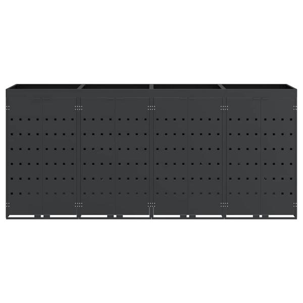 Wagenmüllbehälter für 4 Behälter Anthrazit