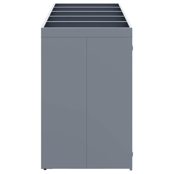 Wagenmüllbehälter für 5 Behälter Hellgrau 340 x 77,5 x 121,5 cm