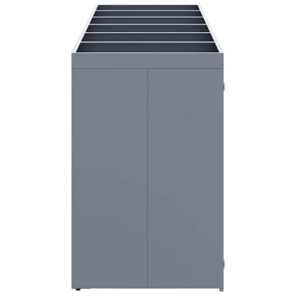 Wagenmüllbehälter für 6 Behälter Hellgrau 408 x 77,5 x 121,5 cm