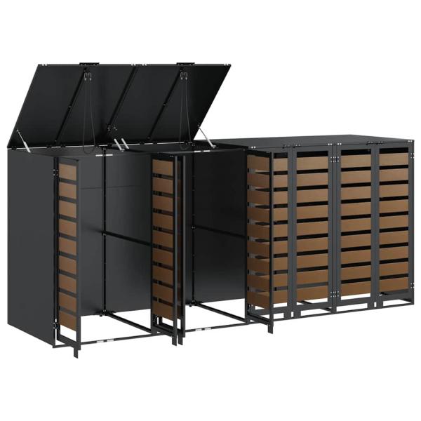 Wagenmüllbehälter für 3 Behälter Anthrazit