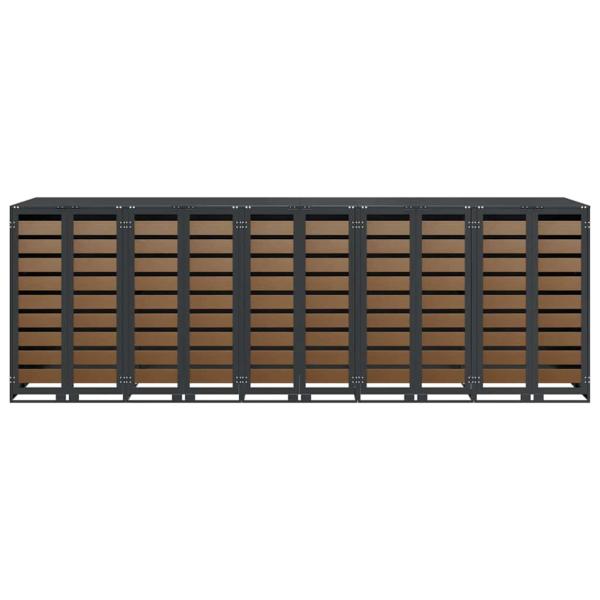 Wagenmüllbehälter für 3 Behälter Anthrazit