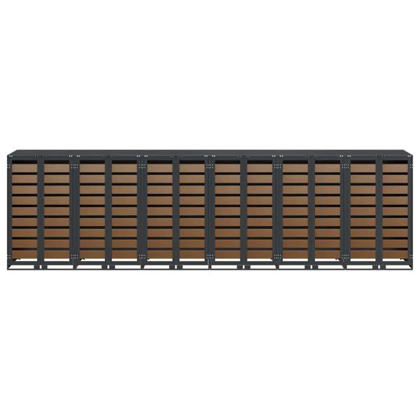 Wagenmüllbehälter für 3 Behälter Anthrazit