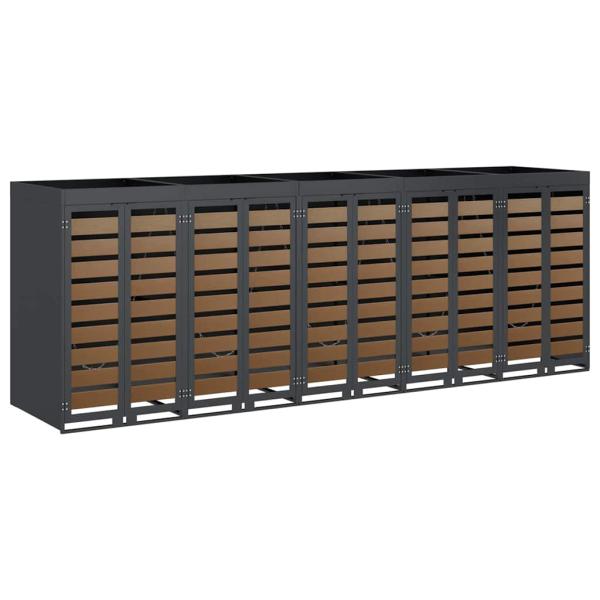 Wagenmüllbehälter für 3 Behälter Anthrazit