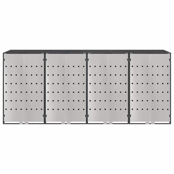 Wagenmüllbehälter für 3 Behälter Anthrazit