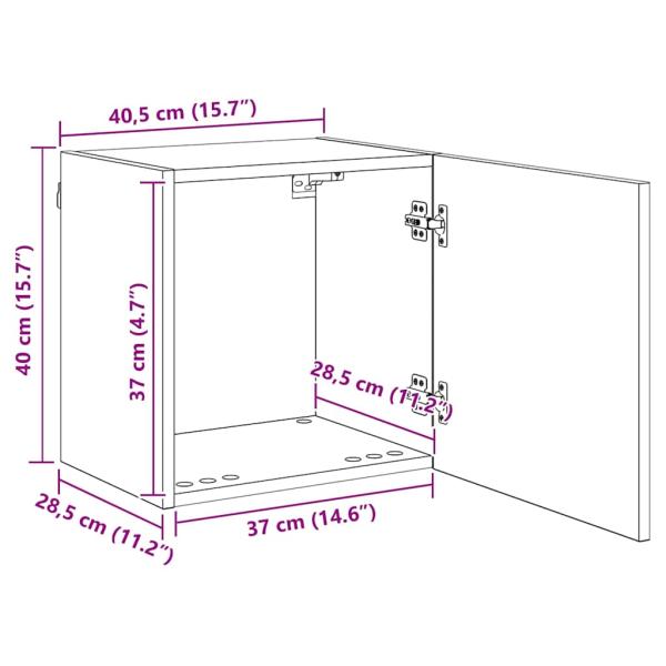 TV-Wandgeräte 5 pcs Schwarz Eichen-Optik Holzwerkstoff
