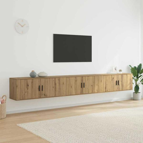 ARDEBO.de - Wand-TV-Schrank Set 3 pcs Artisan-Eiche 100 x 34,5 x 40 cm