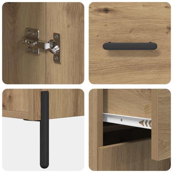 Hochboard Artisan-Eiche 69,5 x 34 x 180 cm Holzwerkstoff