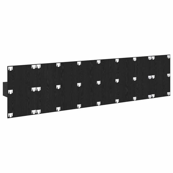 Kopfteil mit Schrank Schwarz Eichen-Optik 337 x 32,5 x 80 cm