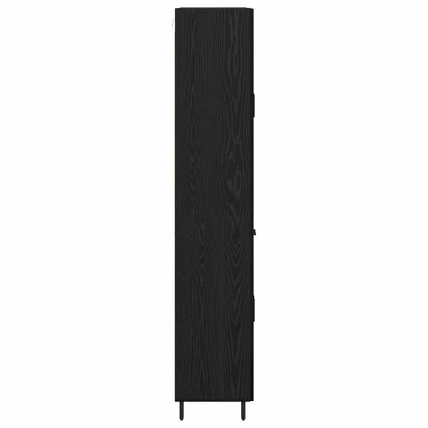 Hochboard 2 pcs Schwarz Eichen-Optik 69,5 x 34 x 180 cm
