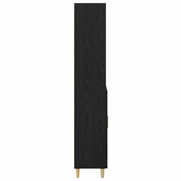 Hochboard 2 pcs Schwarz Eichen-Optik 69,5 x 34 x 180 cm