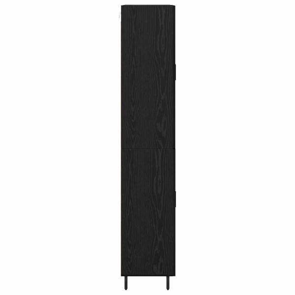Hochboard 2 pcs Schwarz Eichen-Optik 69,5 x 34 x 180 cm
