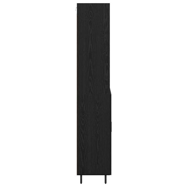 Hochboard 2 pcs Schwarz Eichen-Optik 69,5 x 34 x 180 cm
