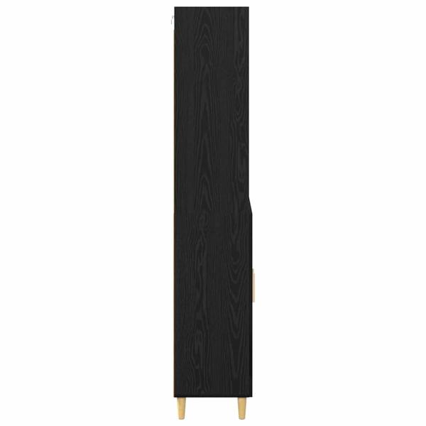 Hochboard 2 pcs Schwarz Eichen-Optik 69,5 x 34 x 180 cm