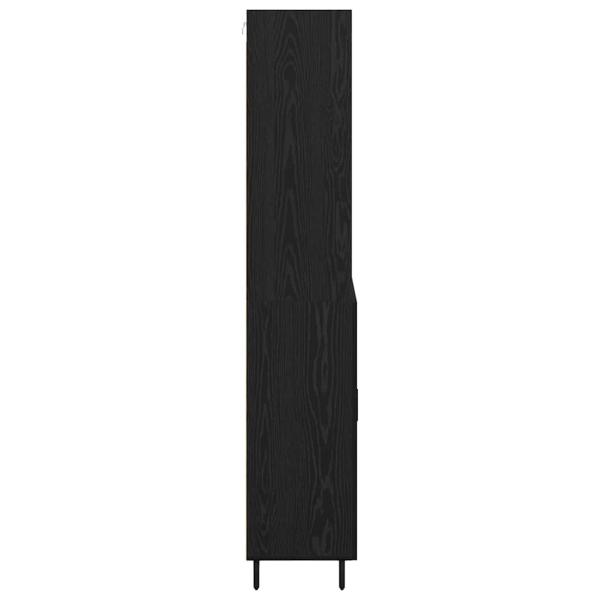Hochboard 2 pcs Schwarz Eichen-Optik 69,5 x 34 x 180 cm