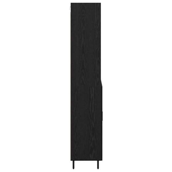 Hochboard 2 pcs Schwarz Eichen-Optik 69,5 x 34 x 180 cm