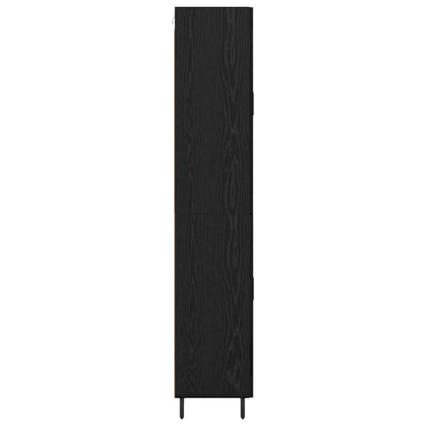 Hochboard 2 pcs Schwarz Eichen-Optik 69,5 x 34 x 180 cm