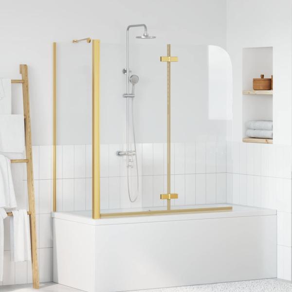 ARDEBO.de - Duschabtrennung Gold 120 x 68 x 130 cm ESG-Glas und Aluminium