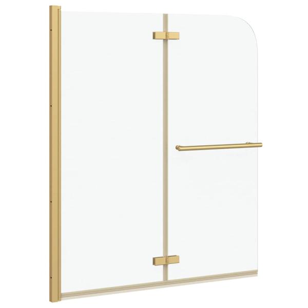 Duschabtrennung Gold 120 x 140 cm ESG-Glas und Aluminium