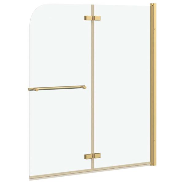 Duschabtrennung Gold 120 x 140 cm ESG-Glas und Aluminium