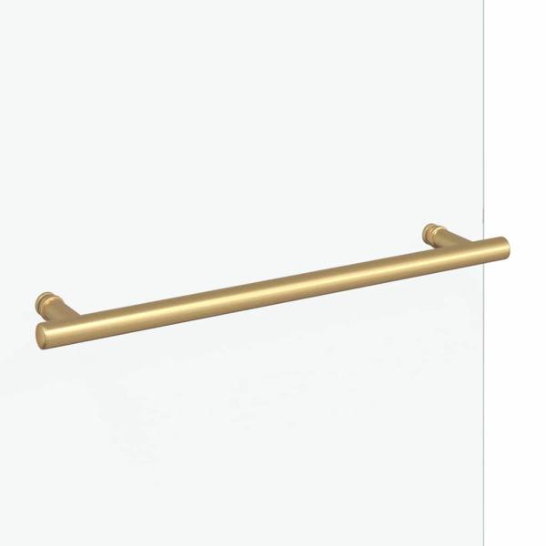 Duschabtrennung Gold 120 x 140 cm ESG-Glas und Aluminium