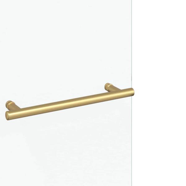 Duschabtrennung Gold 95 x 140 cm ESG-Glas und Aluminium